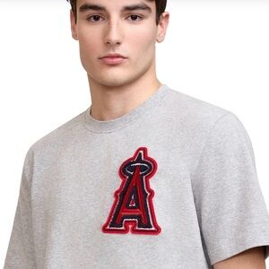 NWOT New Era Men’s Heather Grey Los Angeles Angels Logo Select T-Shirt, Size M